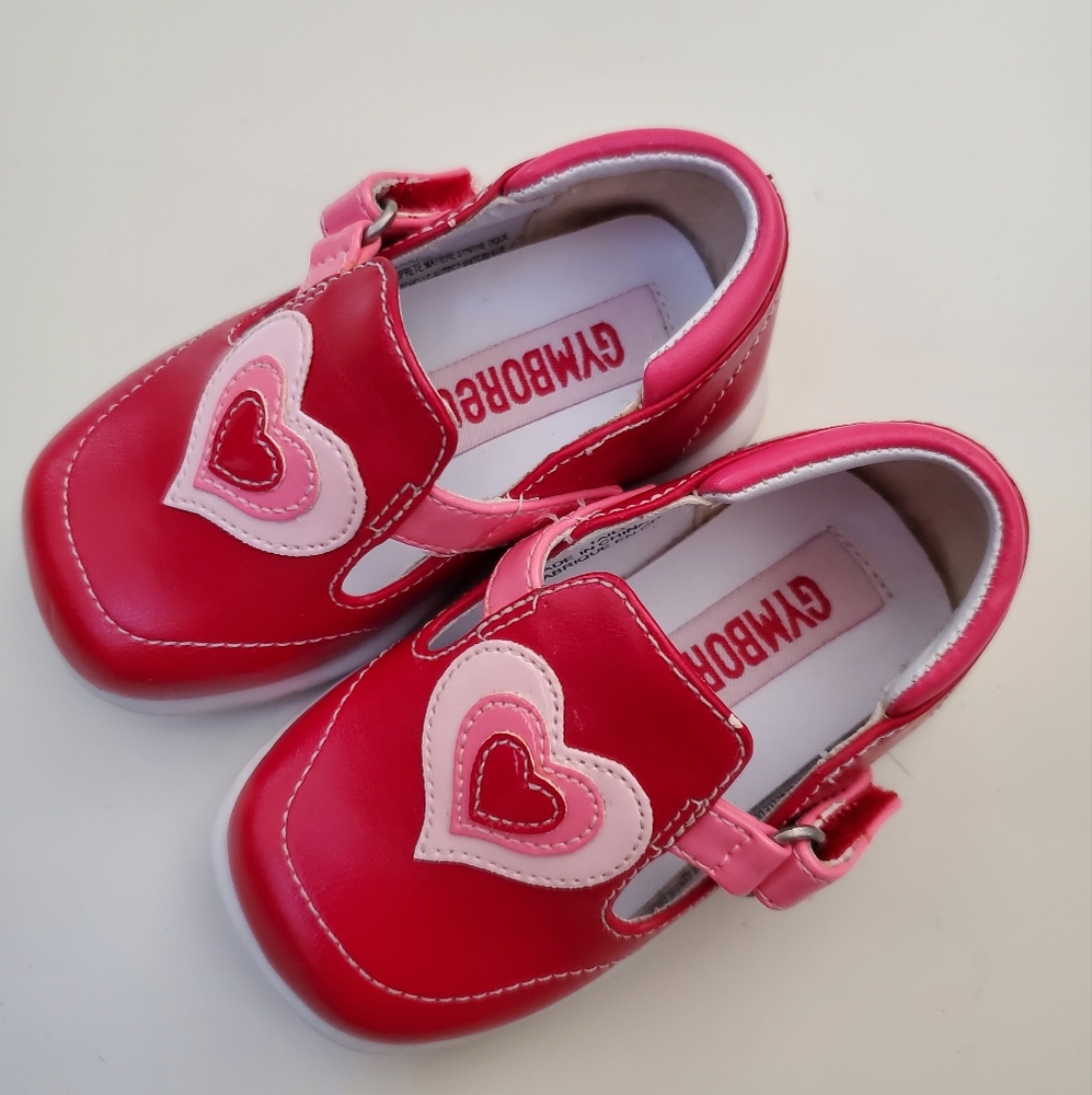 Gymboree Red and Pink layered heart shoes